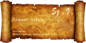 Szever Vince névjegykártya